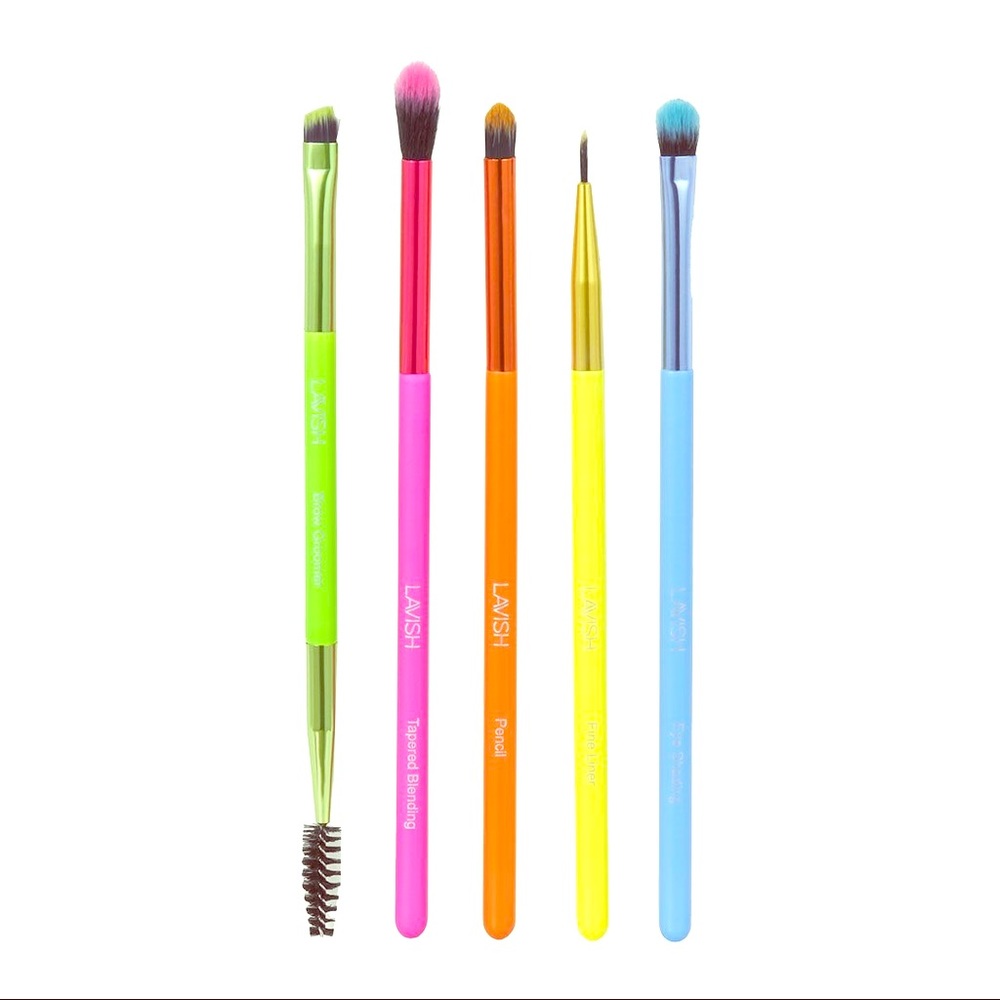 Lavish 5-Piece Neon Eye Brush Collection